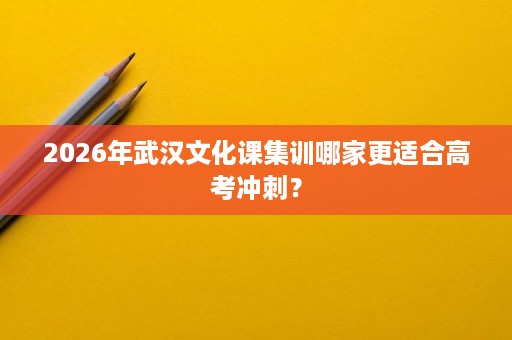 2026年武汉文化课集训哪家更适合高考冲刺? 2026年武汉文化课集训哪家更适合高考冲刺?