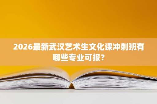 2026最新武汉艺术生文化课冲刺班有哪些专业可报? 2026最新武汉艺术生文化课冲刺班有哪些专业可报?