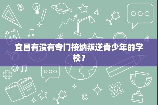 宜昌有没有专门接纳叛逆青少年的学校? 宜昌有没有专门接纳叛逆青少年的学校?