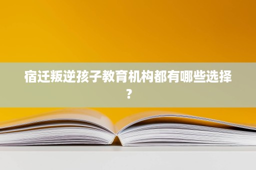 宿迁叛逆孩子教育机构都有哪些选择? 宿迁叛逆孩子教育机构都有哪些选择?