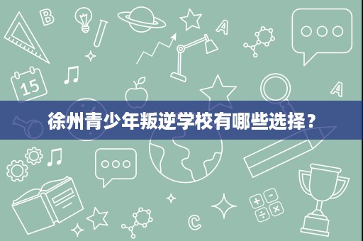 徐州青少年叛逆学校有哪些选择? 徐州青少年叛逆学校有哪些选择?