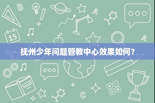 抚州少年问题管教中心效果如何？