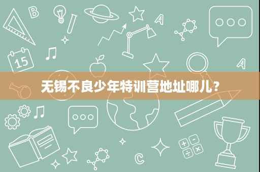 无锡不良少年特训营地址哪儿? 无锡不良少年特训营地址哪儿?