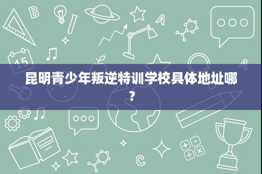 昆明青少年叛逆特训学校具体地址哪? 昆明青少年叛逆特训学校具体地址哪?