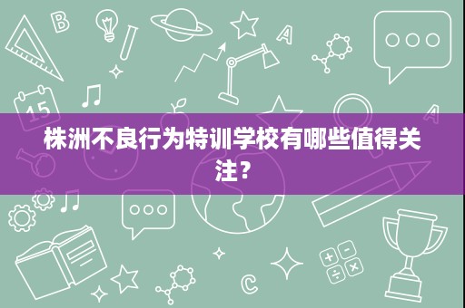 株洲不良行为特训学校有哪些值得关注? 株洲不良行为特训学校有哪些值得关注?