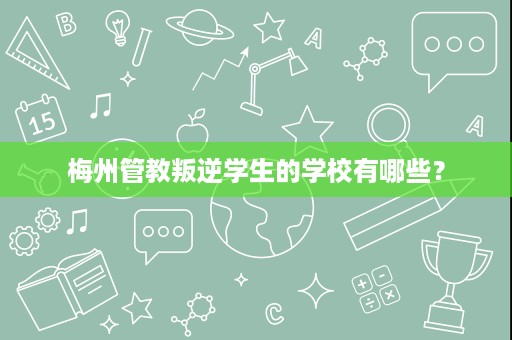 梅州管教叛逆学生的学校有哪些？