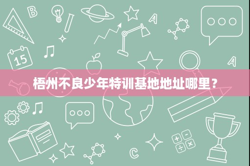 梧州不良少年特训基地地址哪里? 梧州不良少年特训基地地址哪里?
