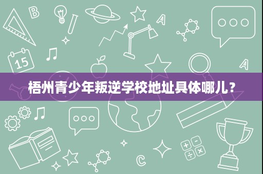 梧州青少年叛逆学校地址具体哪儿？