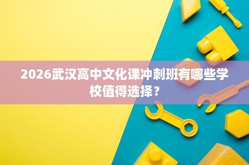 2026武汉高中文化课冲刺班有哪些学校值得选择? 2026武汉高中文化课冲刺班有哪些学校值得选择?