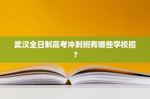 武汉全日制高考冲刺班有哪些学校招? 武汉全日制高考冲刺班有哪些学校招?