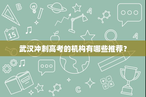 武汉冲刺高考的机构有哪些推荐？