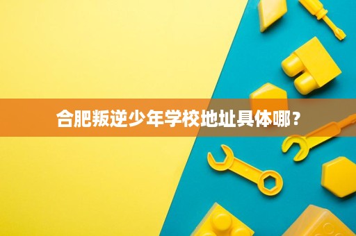 合肥叛逆少年学校地址具体哪? 合肥叛逆少年学校地址具体哪?