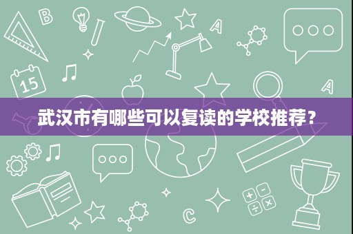 武汉市有哪些可以复读的学校推荐? 武汉市有哪些可以复读的学校推荐?