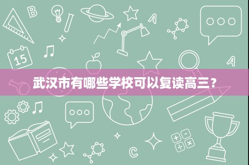 武汉市有哪些学校可以复读高三？