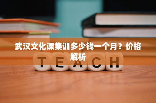 武汉文化课集训多少钱一个月?价格解析 武汉文化课集训多少钱一个月?价格解析