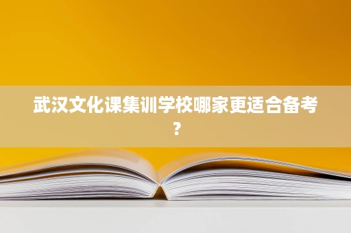 武汉文化课集训学校哪家更适合备考? 武汉文化课集训学校哪家更适合备考?