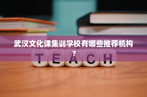 武汉文化课集训学校有哪些推荐机构? 武汉文化课集训学校有哪些推荐机构?