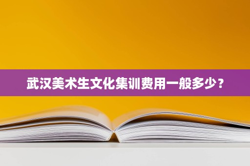 武汉美术生文化集训费用一般多少? 武汉美术生文化集训费用一般多少?