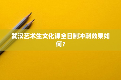 武汉艺术生文化课全日制冲刺效果如何? 武汉艺术生文化课全日制冲刺效果如何?