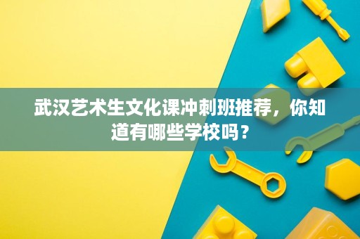 武汉艺术生文化课冲刺班推荐,你知道有哪些学校吗? 武汉艺术生文化课冲刺班推荐,你知道有哪些学校吗?