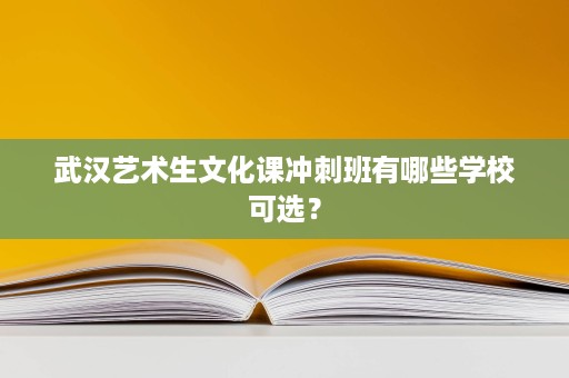 武汉艺术生文化课冲刺班有哪些学校可选? 武汉艺术生文化课冲刺班有哪些学校可选?