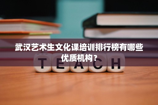 武汉艺术生文化课培训排行榜有哪些优质机构？