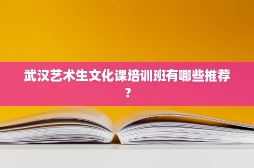 武汉艺术生文化课培训班有哪些推荐? 武汉艺术生文化课培训班有哪些推荐?