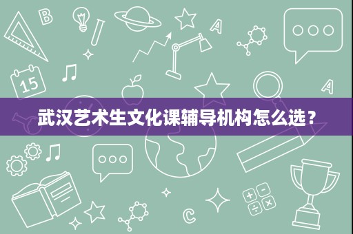 武汉艺术生文化课辅导机构怎么选? 武汉艺术生文化课辅导机构怎么选?
