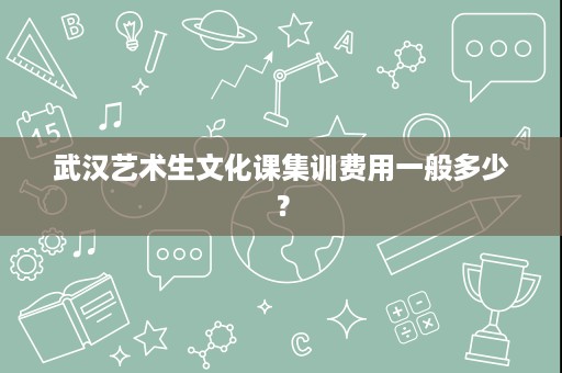 武汉艺术生文化课集训费用一般多少? 武汉艺术生文化课集训费用一般多少?