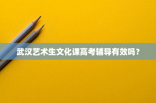 武汉艺术生文化课高考辅导有效吗? 武汉艺术生文化课高考辅导有效吗?