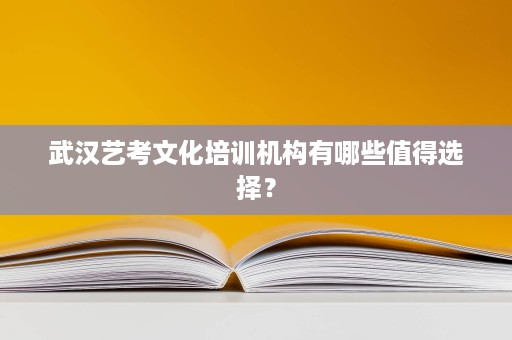 武汉艺考文化培训机构有哪些值得选择？