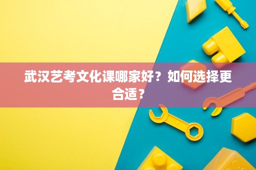 武汉艺考文化课哪家好？如何选择更合适？