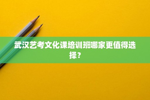武汉艺考文化课培训班哪家更值得选择? 武汉艺考文化课培训班哪家更值得选择?