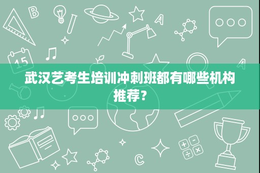 武汉艺考生培训冲刺班都有哪些机构推荐？