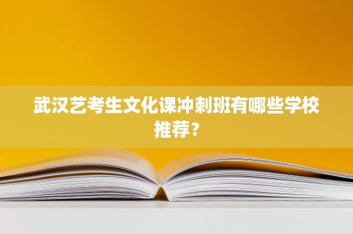 武汉艺考生文化课冲刺班有哪些学校推荐? 武汉艺考生文化课冲刺班有哪些学校推荐?
