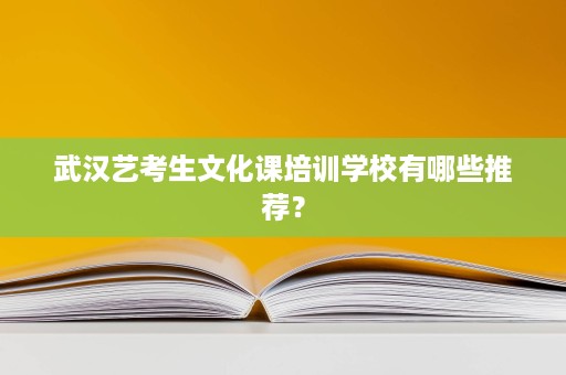 武汉艺考生文化课培训学校有哪些推荐? 武汉艺考生文化课培训学校有哪些推荐?