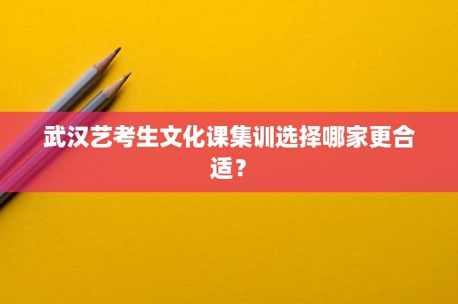 武汉艺考生文化课集训选择哪家更合适? 武汉艺考生文化课集训选择哪家更合适?