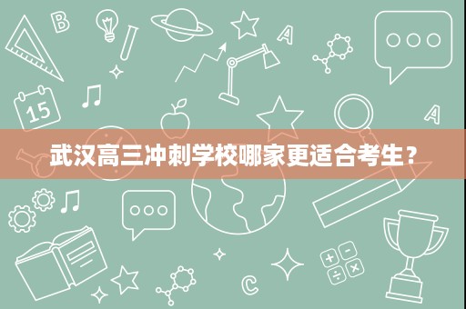 武汉高三冲刺学校哪家更适合考生? 武汉高三冲刺学校哪家更适合考生?