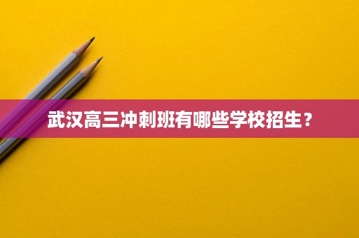 武汉高三冲刺班有哪些学校招生? 武汉高三冲刺班有哪些学校招生?