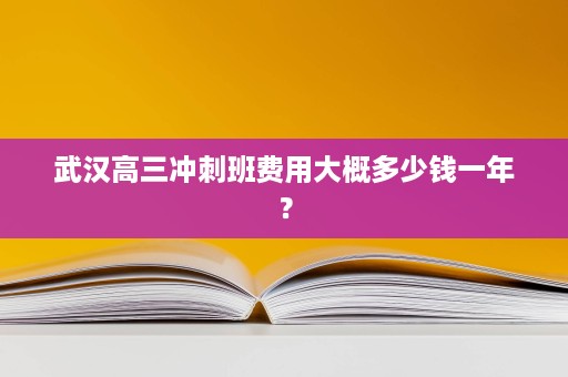 武汉高三冲刺班费用大概多少钱一年? 武汉高三冲刺班费用大概多少钱一年?