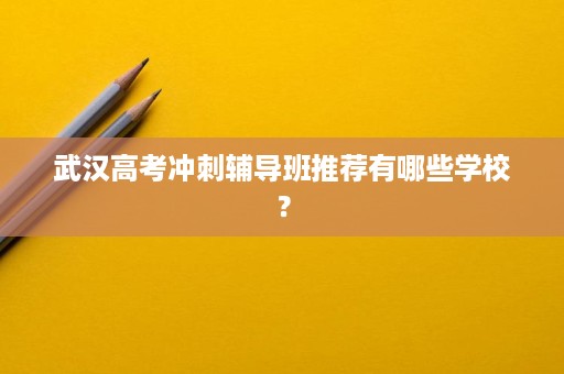 武汉高考冲刺辅导班推荐有哪些学校? 武汉高考冲刺辅导班推荐有哪些学校?