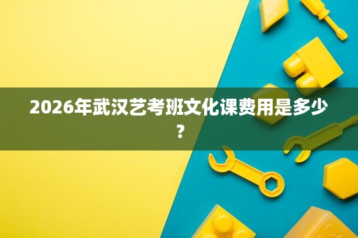 2026年武汉艺考班文化课费用是多少? 2026年武汉艺考班文化课费用是多少?
