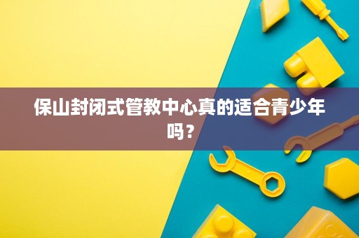 保山封闭式管教中心真的适合青少年吗？