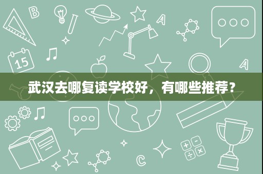 武汉去哪复读学校好,有哪些推荐? 武汉去哪复读学校好,有哪些推荐?