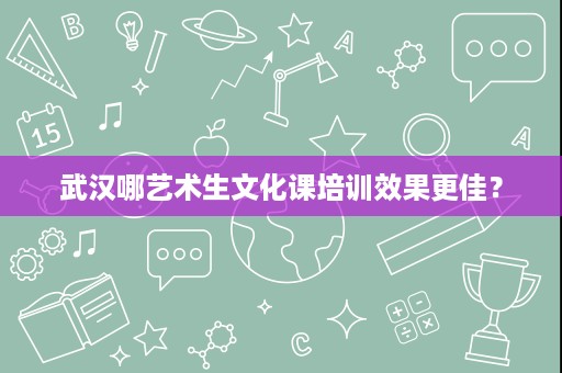 武汉哪艺术生文化课培训效果更佳? 武汉哪艺术生文化课培训效果更佳?