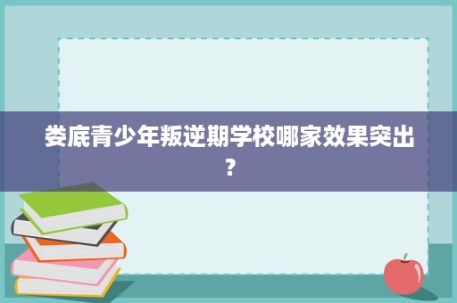 娄底青少年叛逆期学校哪家效果突出？