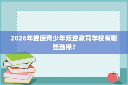 2026年娄底青少年叛逆教育学校有哪些选择？