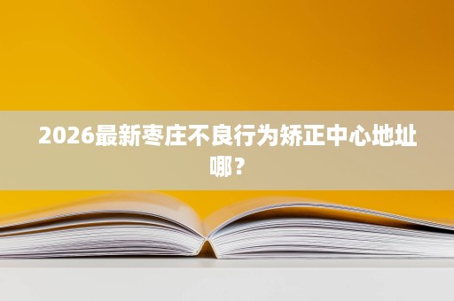 2026最新枣庄不良行为矫正中心地址哪？