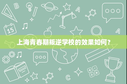 上海青春期叛逆学校的效果如何？