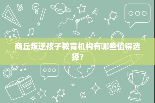 商丘叛逆孩子教育机构有哪些值得选择? 商丘叛逆孩子教育机构有哪些值得选择?